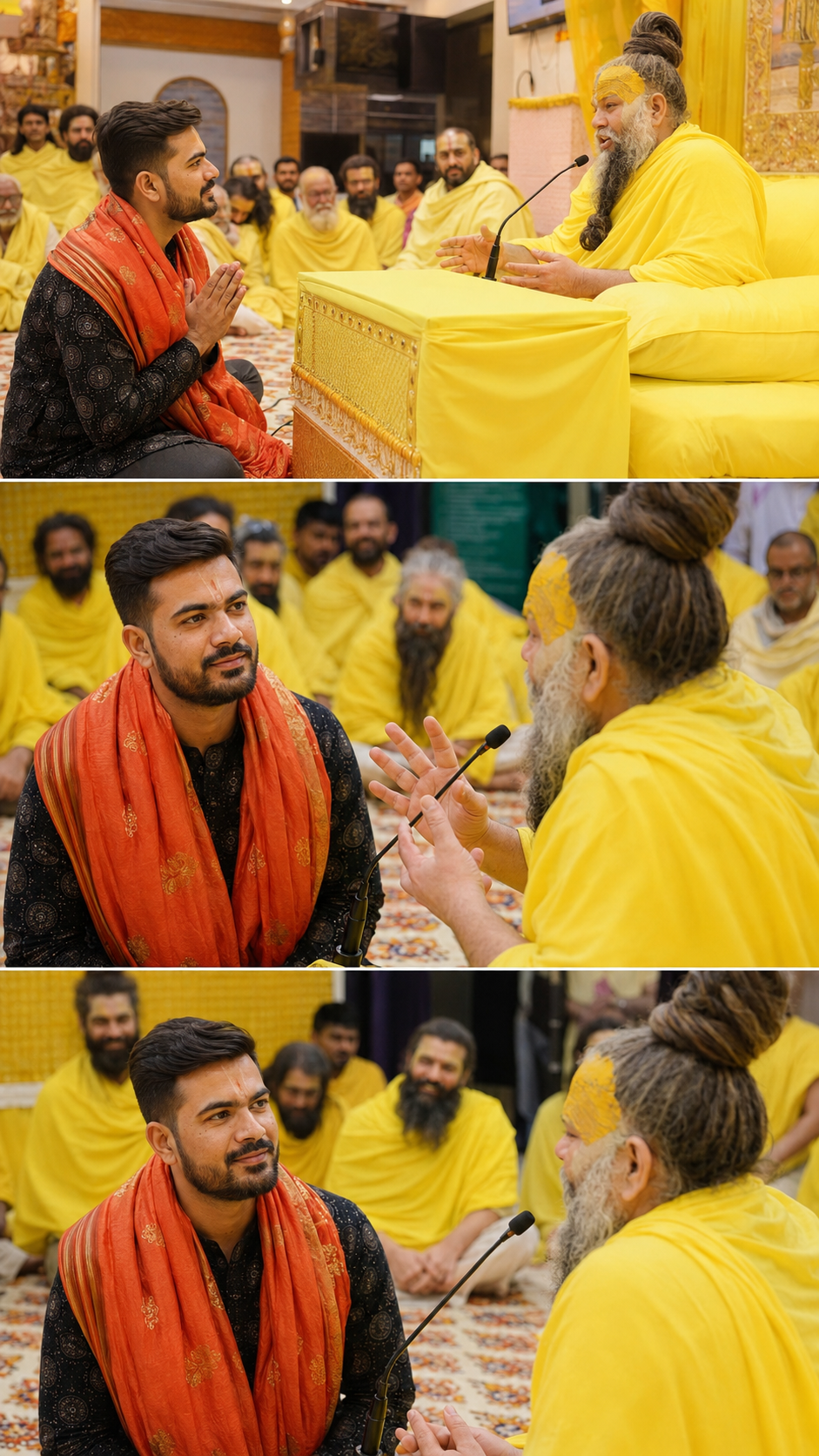 Rajat Upadhyay With Premanand Ji Maharaj 